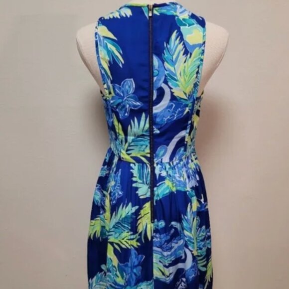 Lilly Pulitzer Kassia Fit & Flare Dress Twilight Blue Nest to Nothing Size 0 - Picture 2 of 3